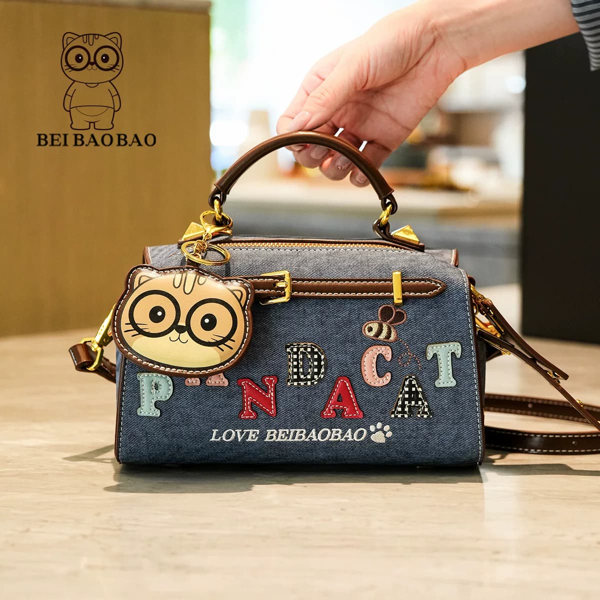 นำเข้ากระเป๋า — โรงงาน Beibao Yuanyuan ข้ามพรมแดนสีคอนทราสต์ใหม่หมอนทุกใบกระเป๋าผู้หญิงกระเป๋าแฟชั่นกระเป๋าถือการ์ตูนกระเป๋าสะพายไหล่ messenger