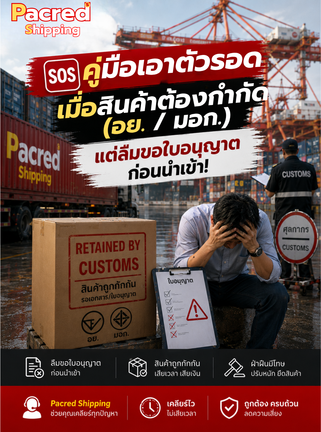 คู่มือเอาตัวรอด: สินค้าต้องกำกัด (ติด อย./มอก.) แต่ลืมขอใบอนุญาตก่อนนำเข้า