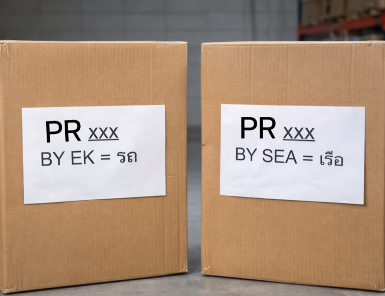 Pacred Shipping Mark example